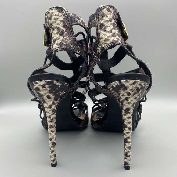 Steve Madden Snakeskin Strappy Stilettos US Women’s 9 Multicolor - Picture 3 of 8